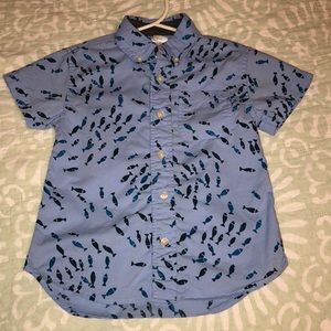 Short sleeve button down/ collard kids shirt